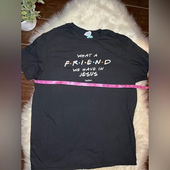 Joy & Grace “What a friend we have in Jesus” black t shirt sz XL - Picture 4 of 5